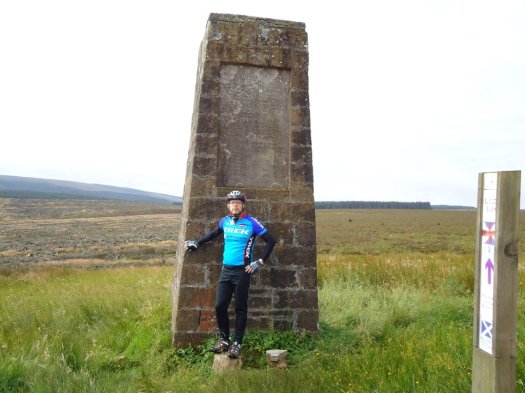 At the England / Scotland border monument