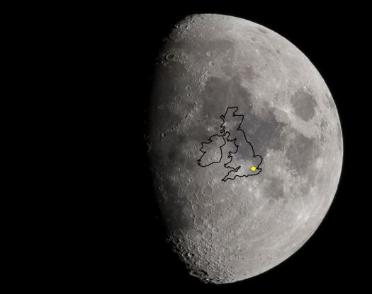 Moon size illustration